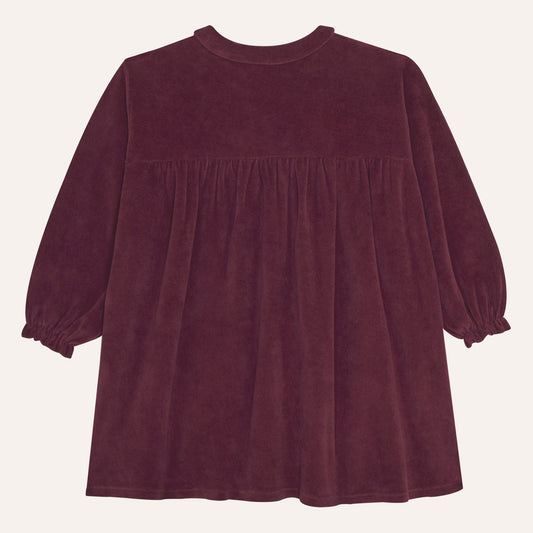 Burgundy Velour Dress
