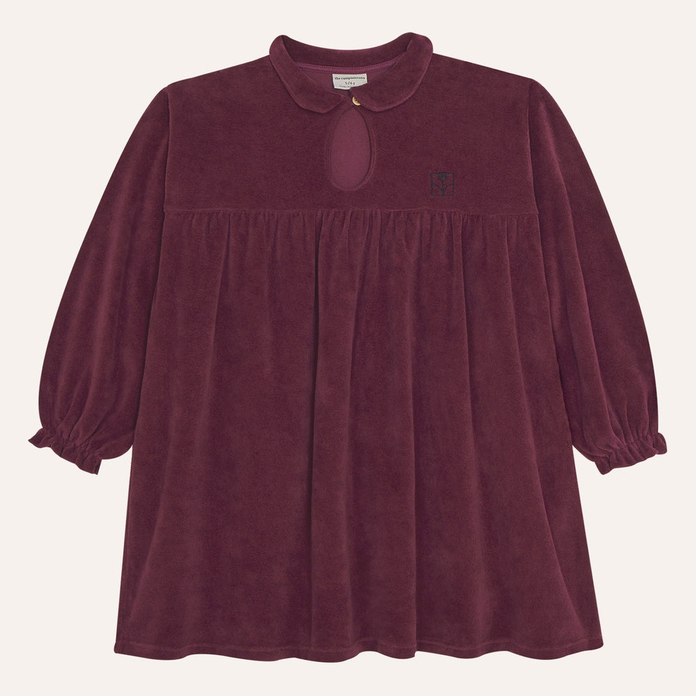 Burgundy Velour Dress