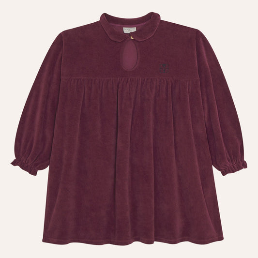 Burgundy Velour Dress
