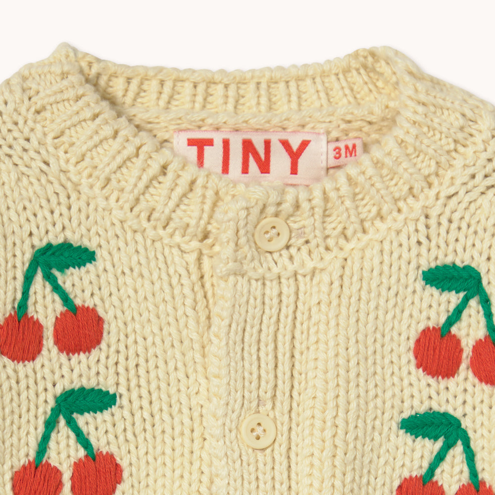 Mini Cherries Knitted Baby Cardigan
