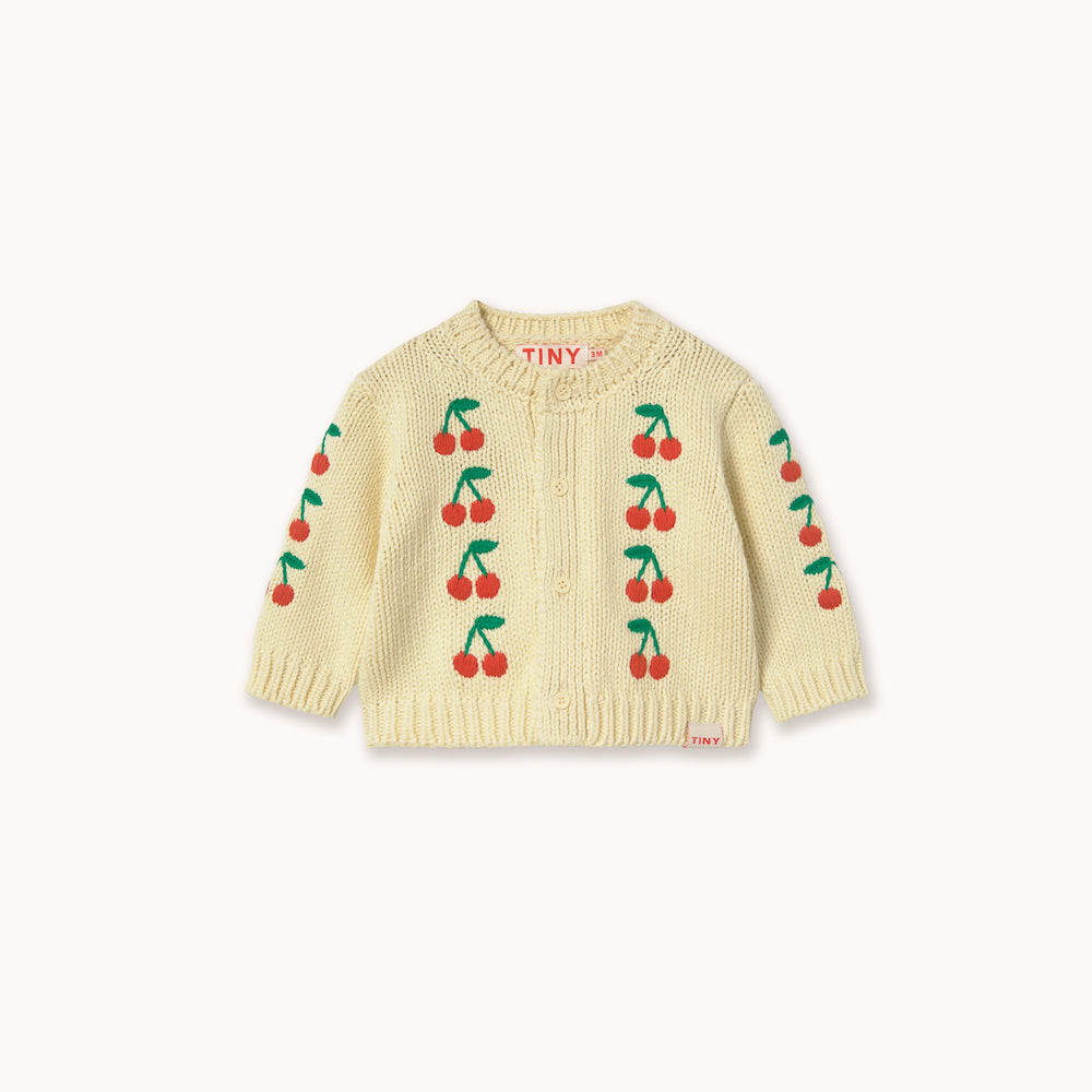Mini Cherries Knitted Baby Cardigan