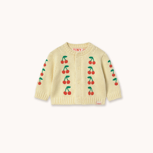 Mini Cherries Knitted Baby Cardigan