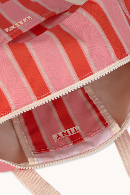 Retro Stripes Duffle Bag Pink