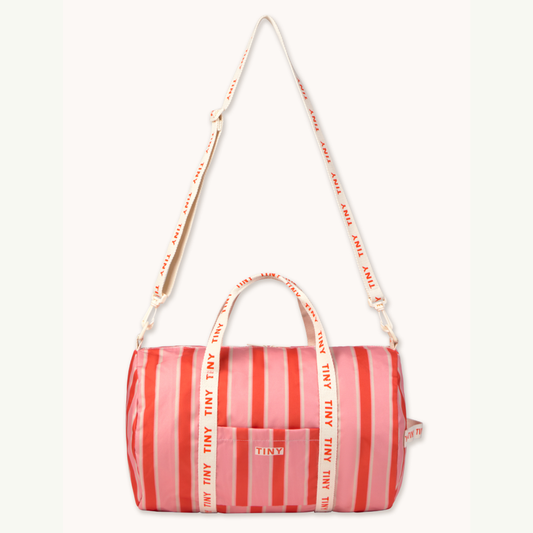 Retro Stripes Duffle Bag Pink