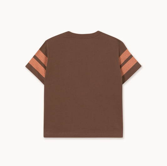 Stripes Logo Tee Dark Brown