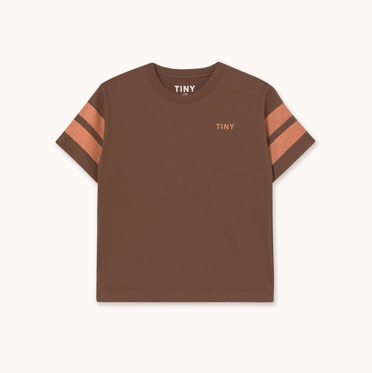 Stripes Logo Tee Dark Brown