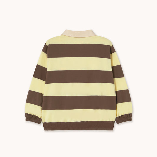Stripes Polo Sleeve Tee Dusty Yellow