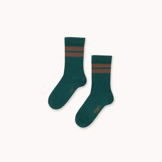 Stripes Socks Dark Green