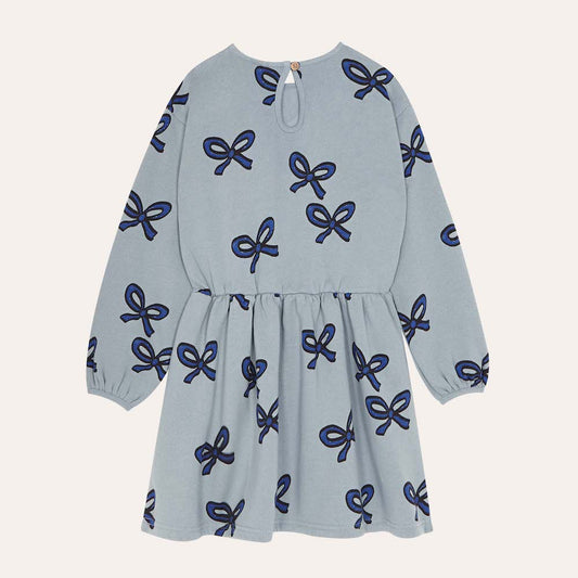 Blue Sleeves Long Sleeves Kids Dress