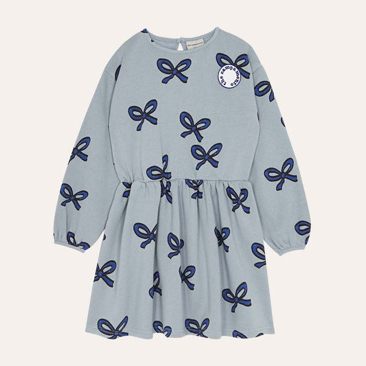 Blue Sleeves Long Sleeves Kids Dress