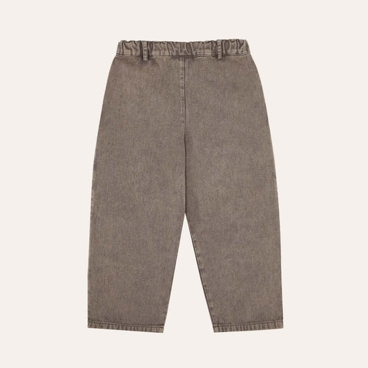 Brown Washed Kids Trousers