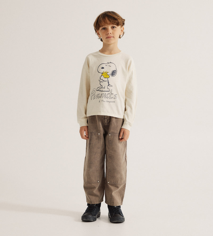 Snoopy and Woodstock Long Sleeve Kids T-Shirt
