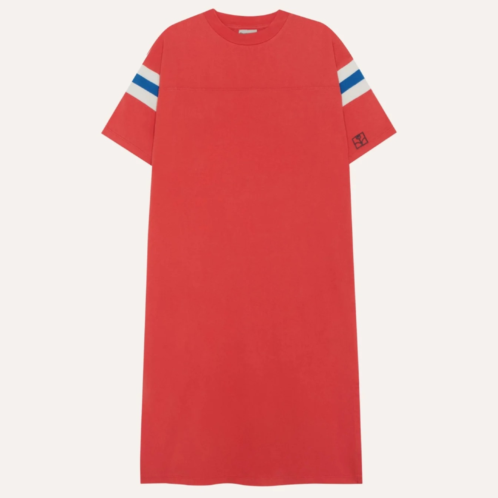 Bicolour Bands Red Dress