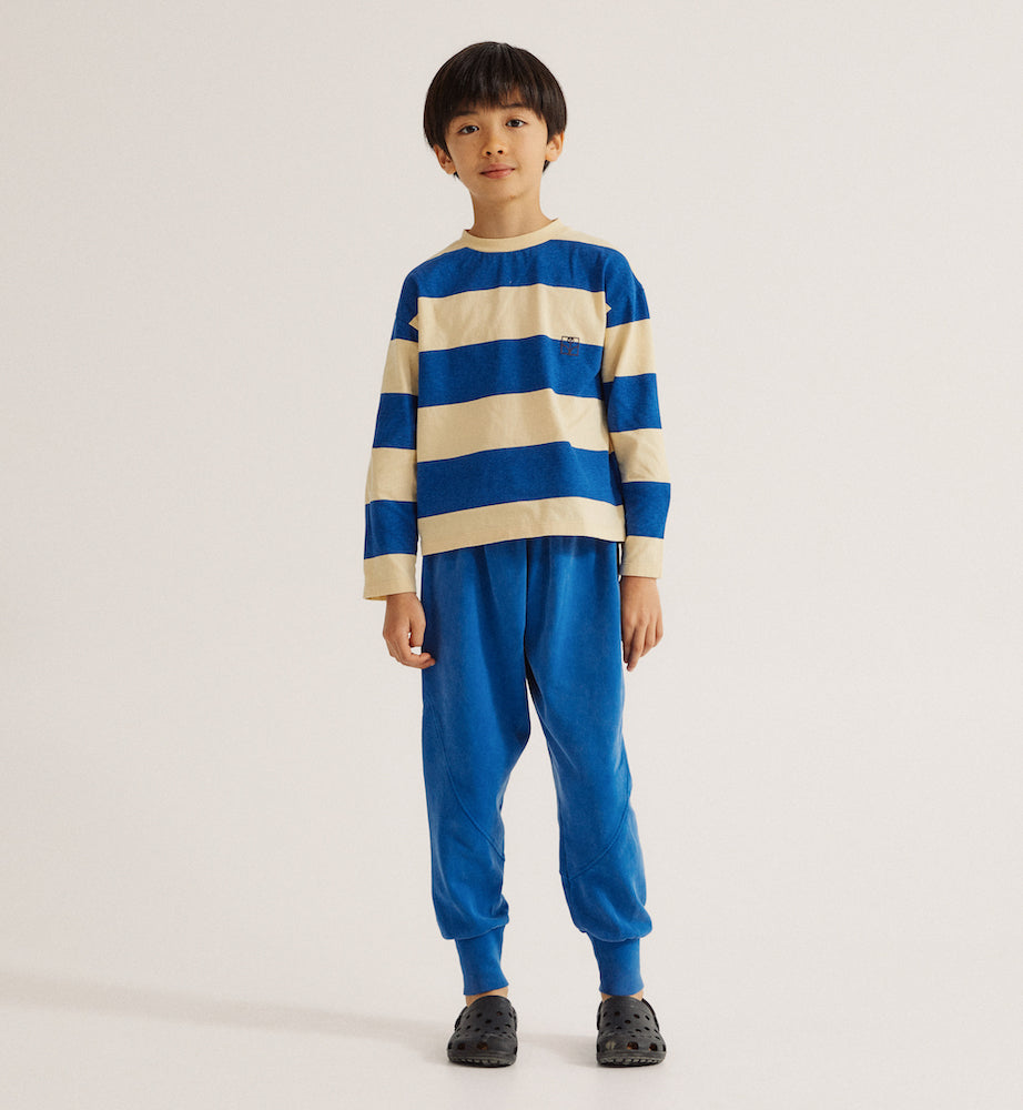 Blue Stripes Long Sleeve Kids T-Shirt