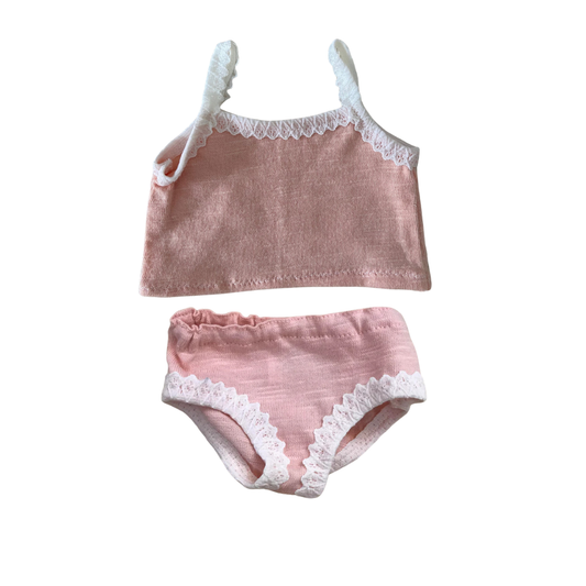 Baby Doll Outfit Peach Singlet Set