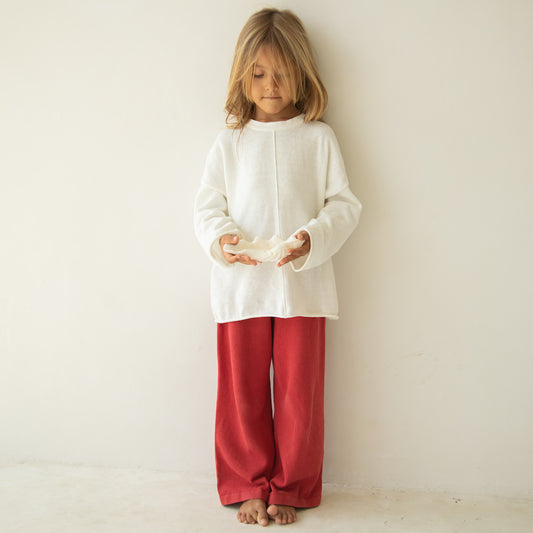 Thin Knit Pants Chilli