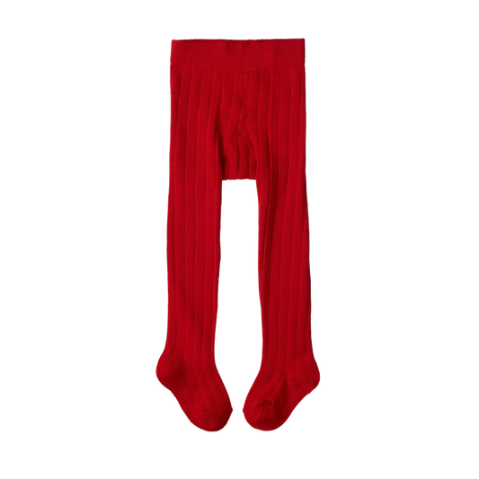 Organic Cotton Tights Raspberry Red