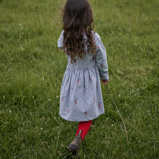 Organic Cotton Tights Raspberry Red