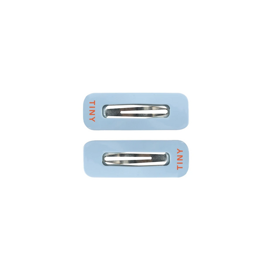 Tiny Hair Clips Set Dusty Blue
