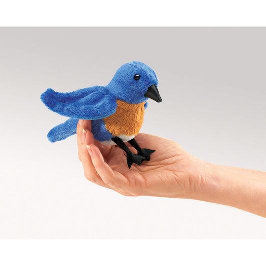 Folkmanis Mini Bluebird Finger Puppet side view