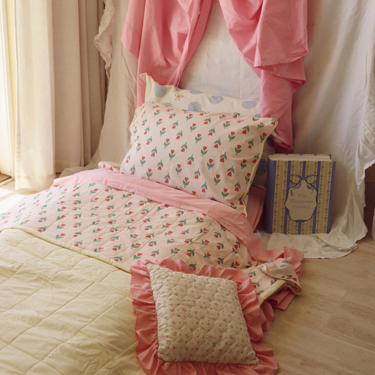Tulip Garden Reversible Cot Quilt