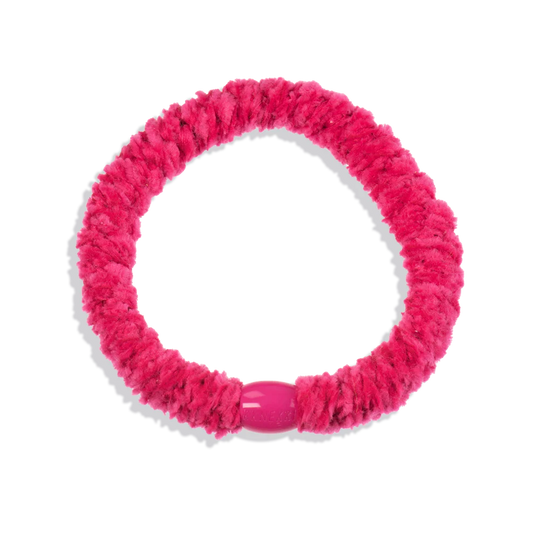 Velvet Strong Pink Hair Tie