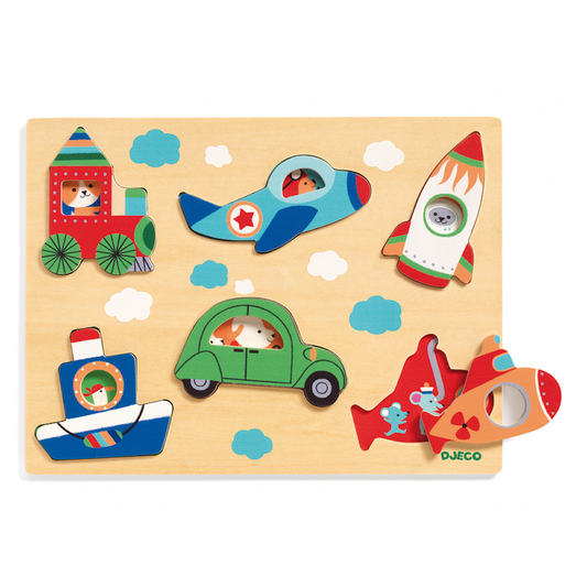 Vroom Transport Wooden Puzzle