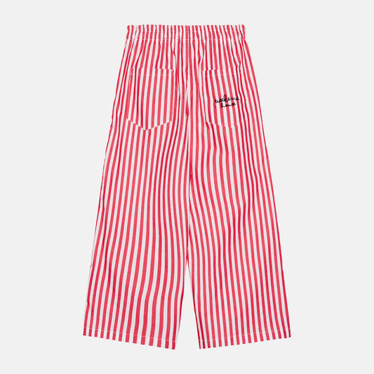 Red Stripes Straight Pants