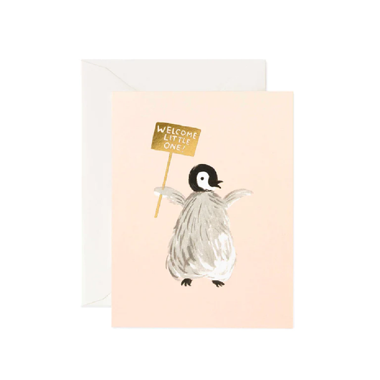 Welcome Penguin Greeting Card