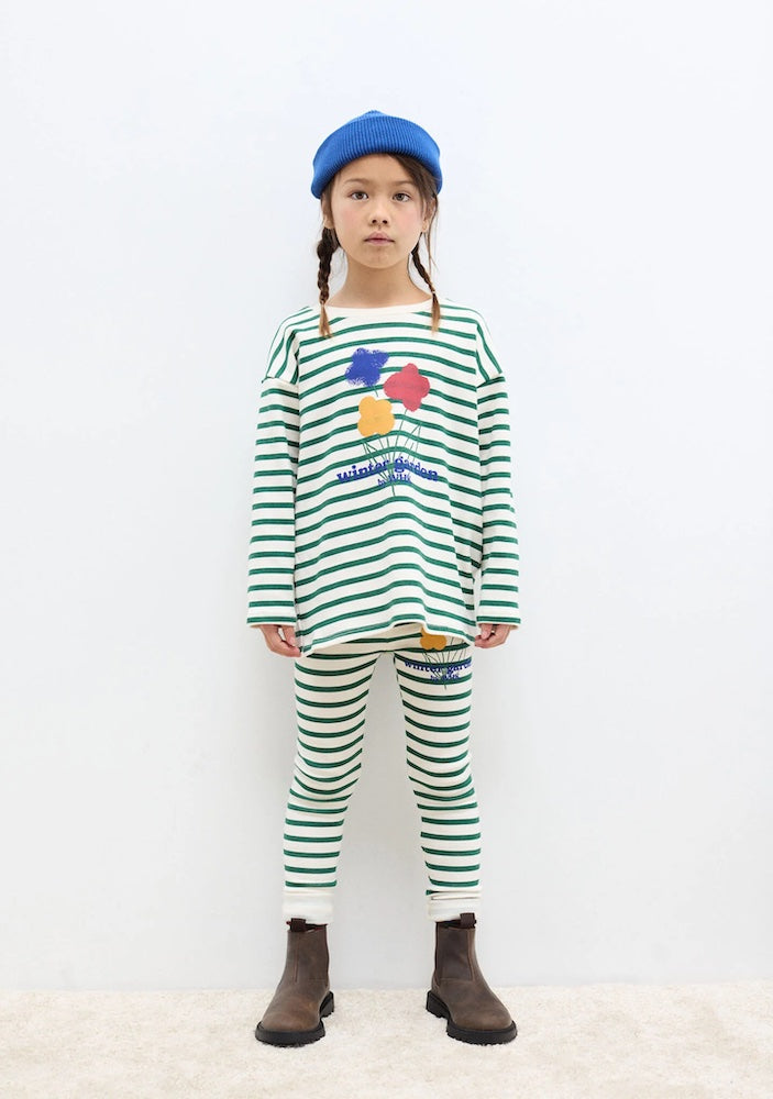 Winter Garden Stripes L/S T-Shirt White