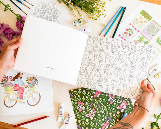 Wild Flora Colouring Book