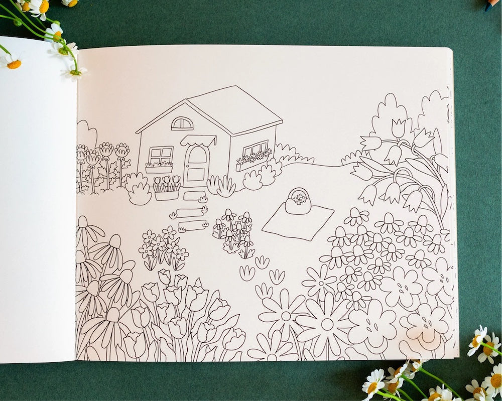Wild Flora Colouring Book