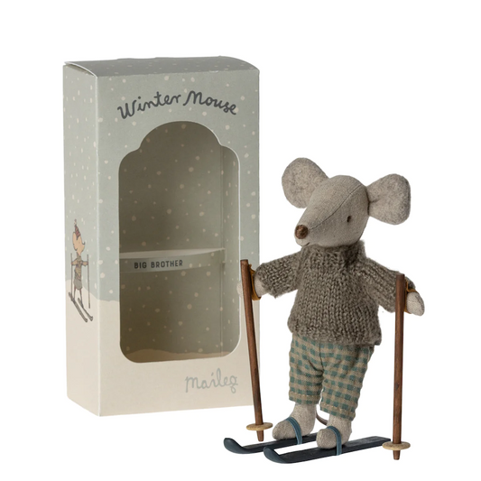 Winter Mouse With Skis Big Brother