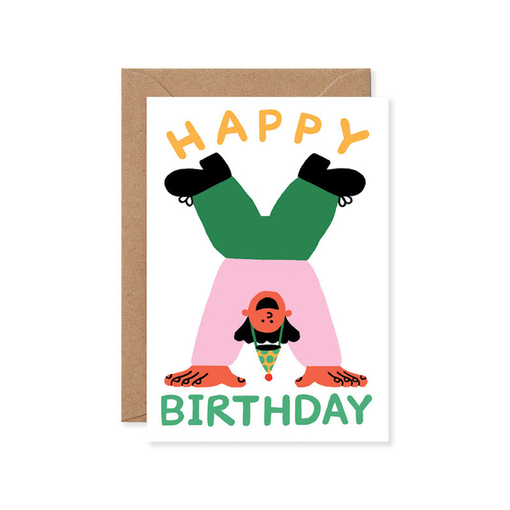 Happy Birthday Headstand Greeting Card