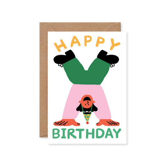 Happy Birthday Headstand Greeting Card