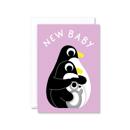 New Baby Penguin Greeting Card