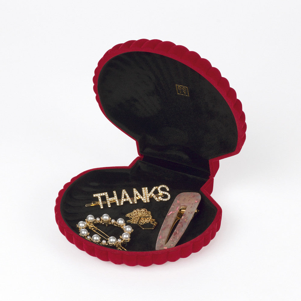 Shell Jewellery Box Red