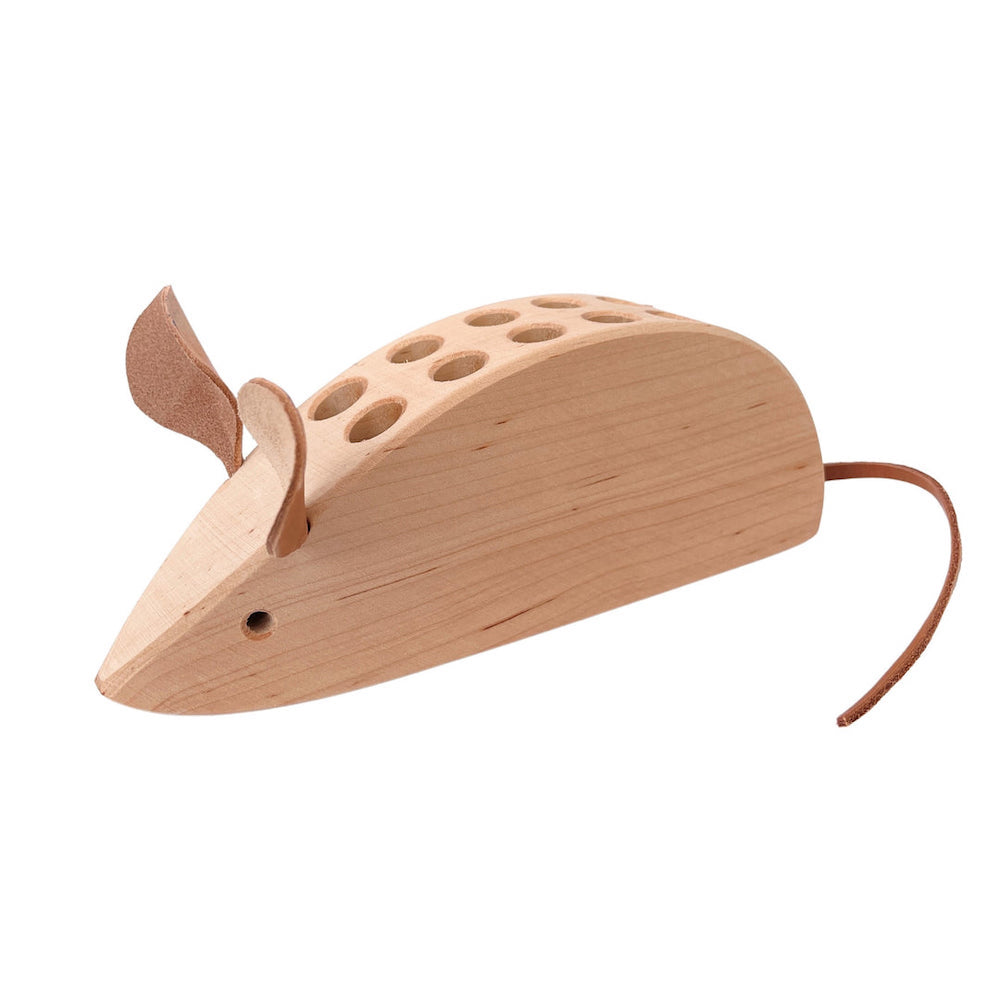 Mouse Wooden Pencil Holder 12 Holes