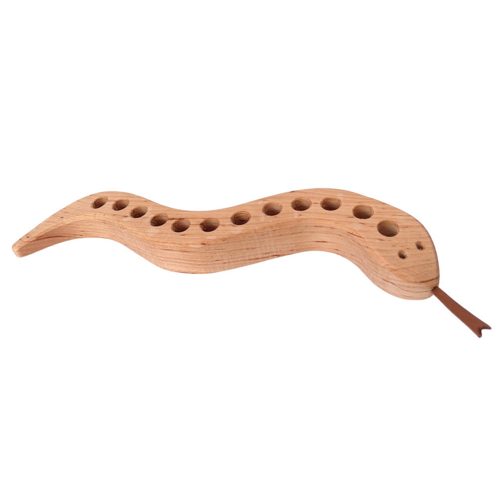 Snake Wooden Pencil Holder 12 Holes
