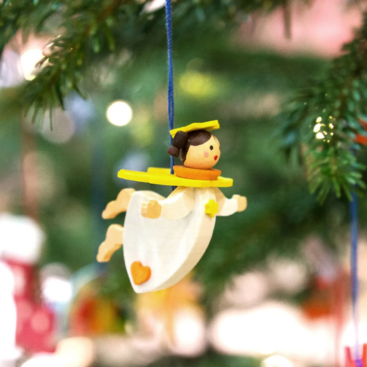 Christmas Tree Angel Ornament Yellow