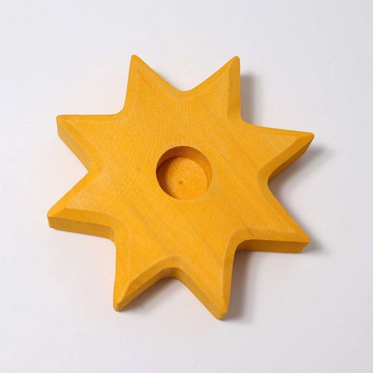Candle Holder Yellow Star