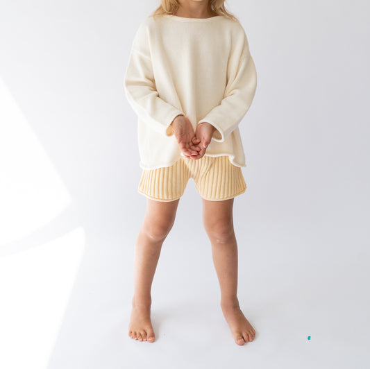 Essential Ribbed Knit Shorts Butter
