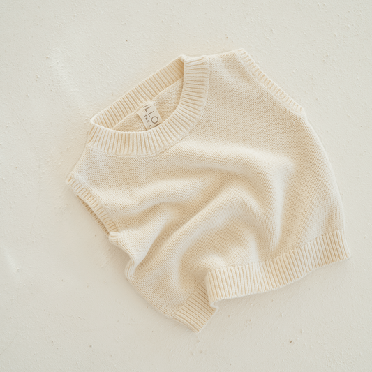 Knit Vest Vanilla - Size 6Y