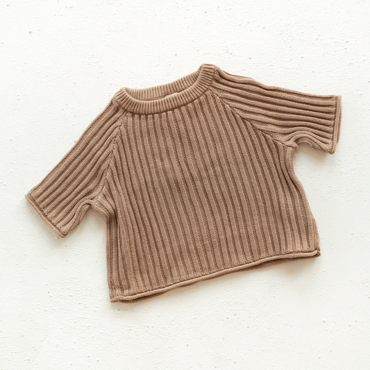 Essential Knit Tee Chocolate
