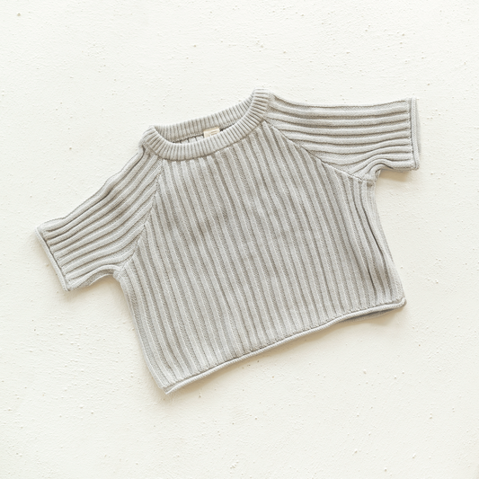 Essential Knit Tee Powder Blue