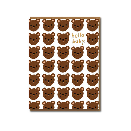 Kuma Hello Baby Greeting Card