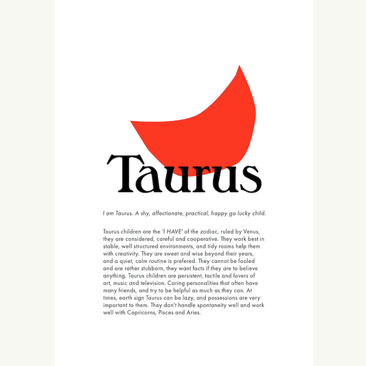 Taurus Zodiac Print