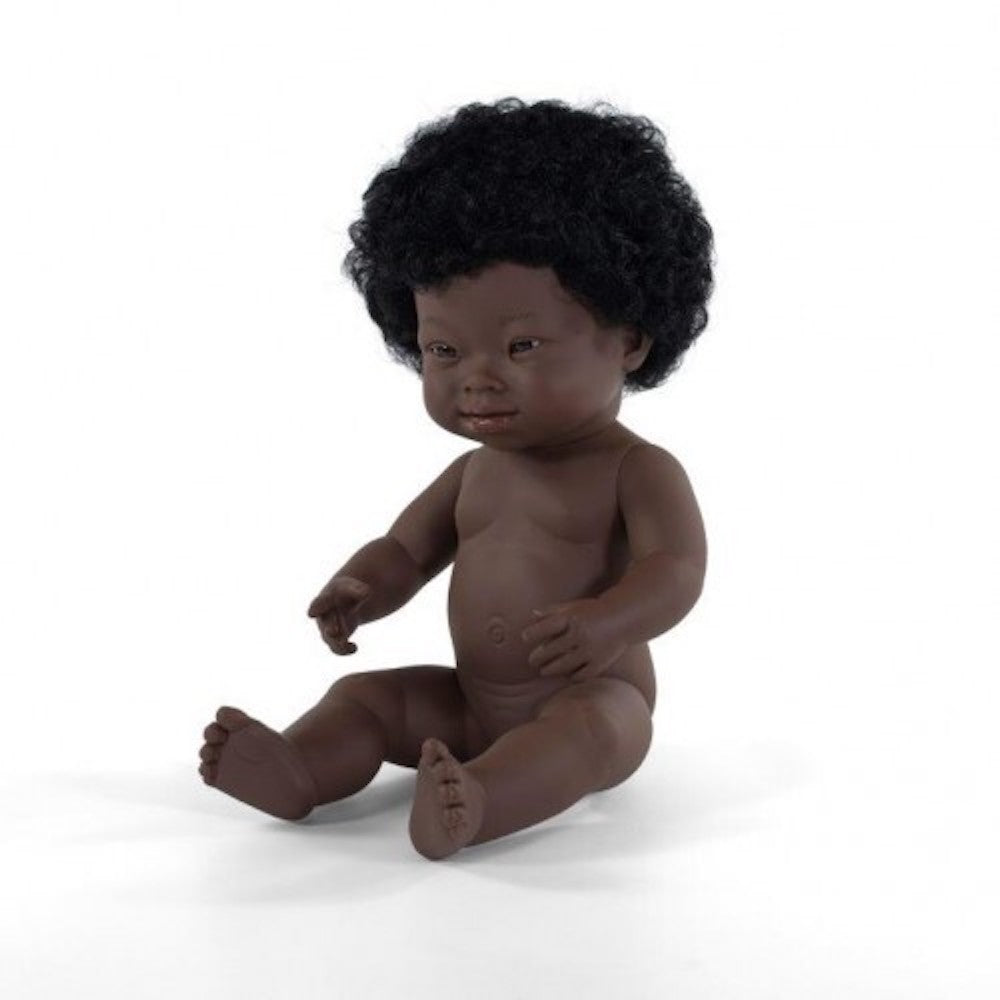 Baby African Doll Girl with Down Syndrome 38cm