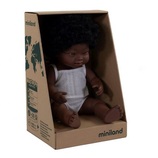 Baby African Doll Girl with Down Syndrome 38cm