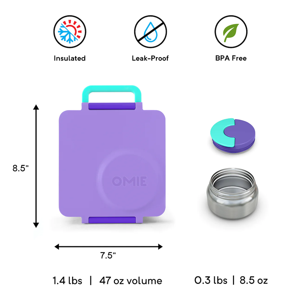 OmieBox Hot & Cold Lunchbox Purple